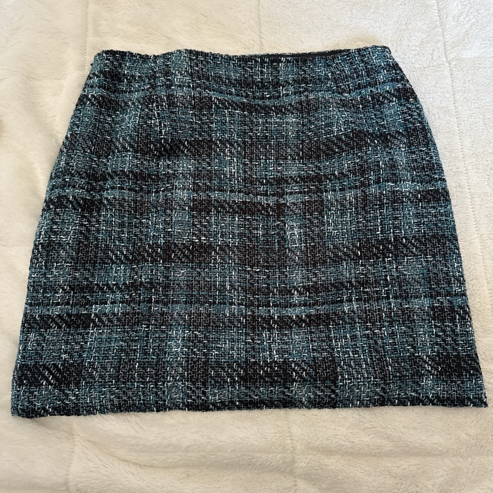 Calvin Klein Green and Black Mini Pencil Skirt
